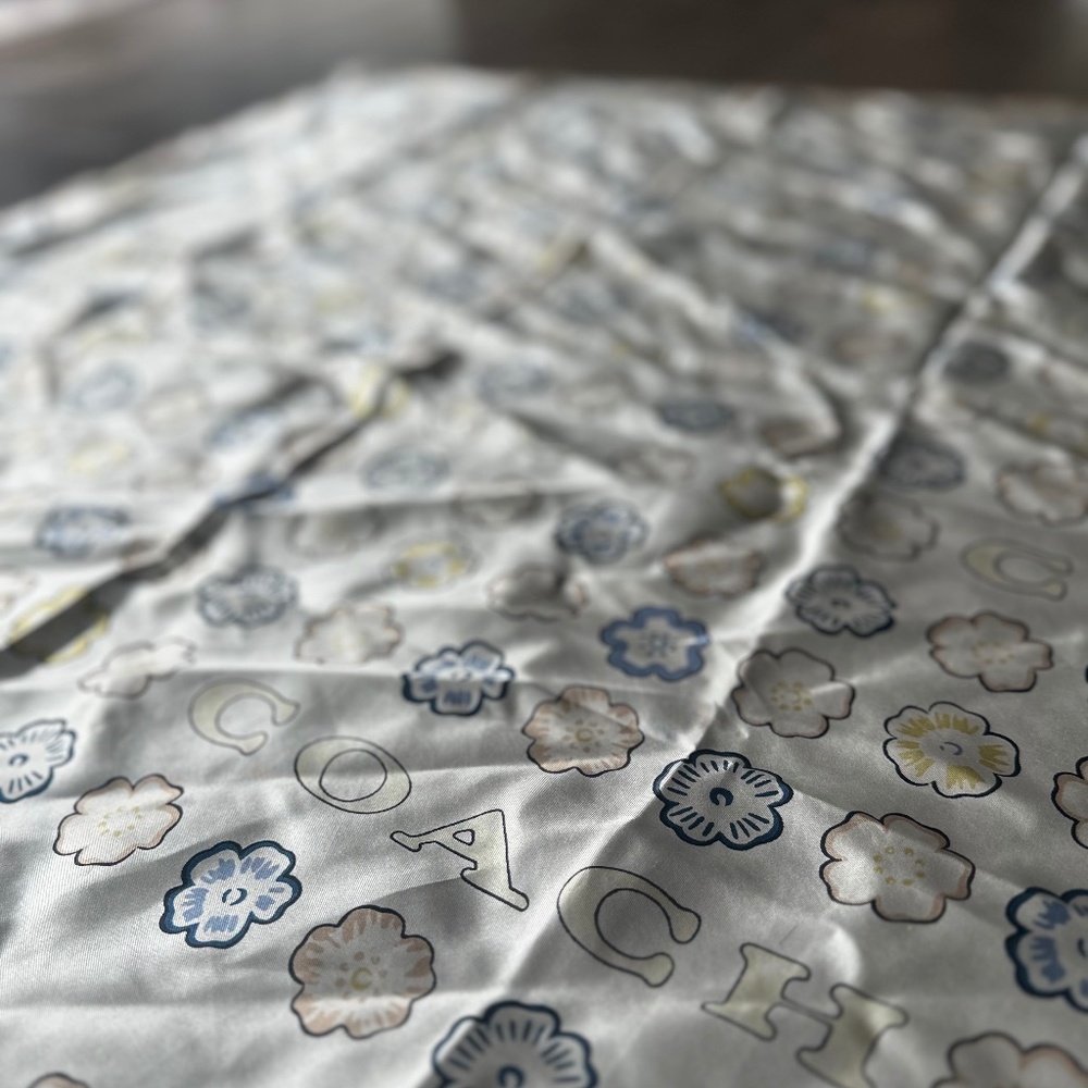 Coach Floral Silk Scarf NWT